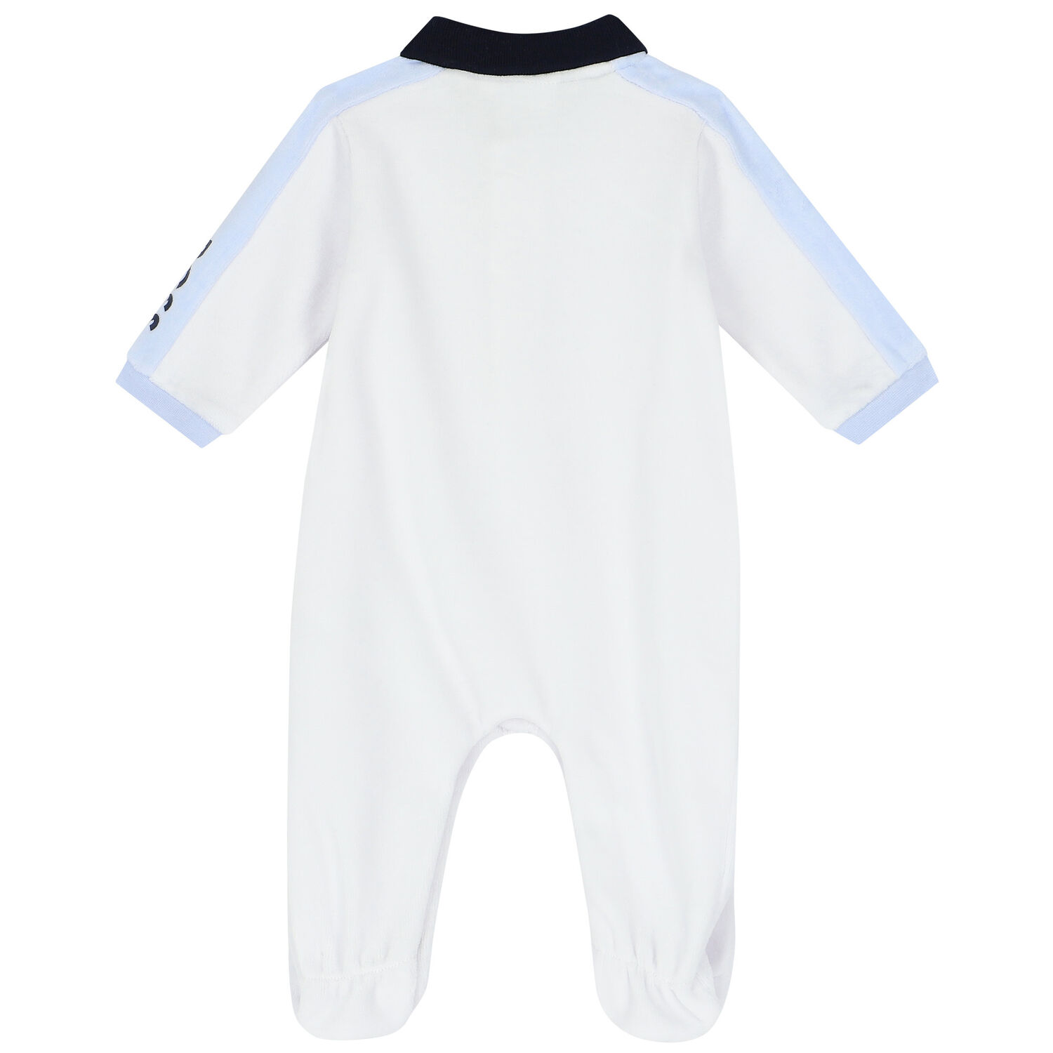 Baby Boys White Logo Polo Babygrow, 2, hi-res