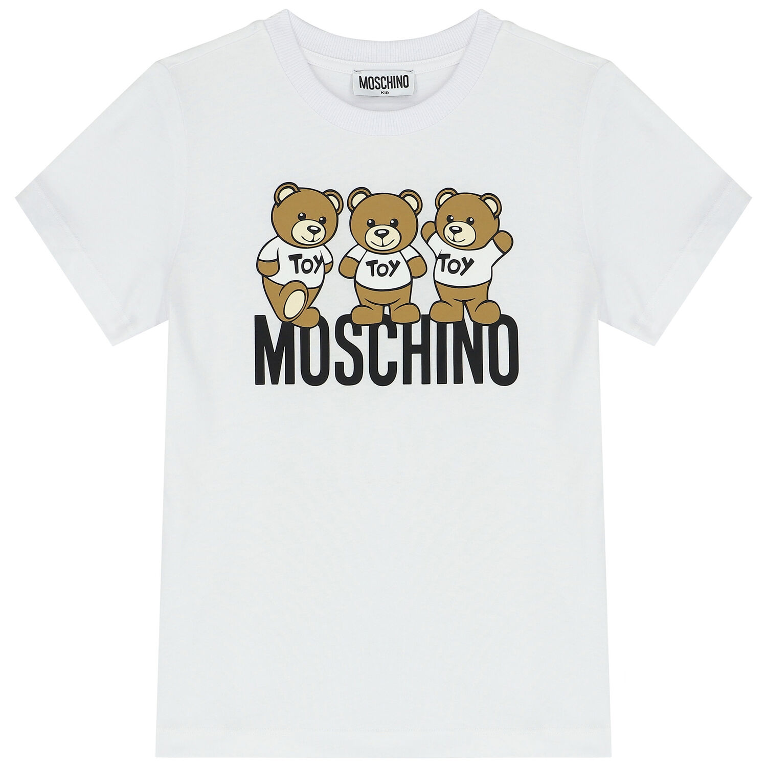 White Teddy Bear Logo T-Shirt, 3, hi-res