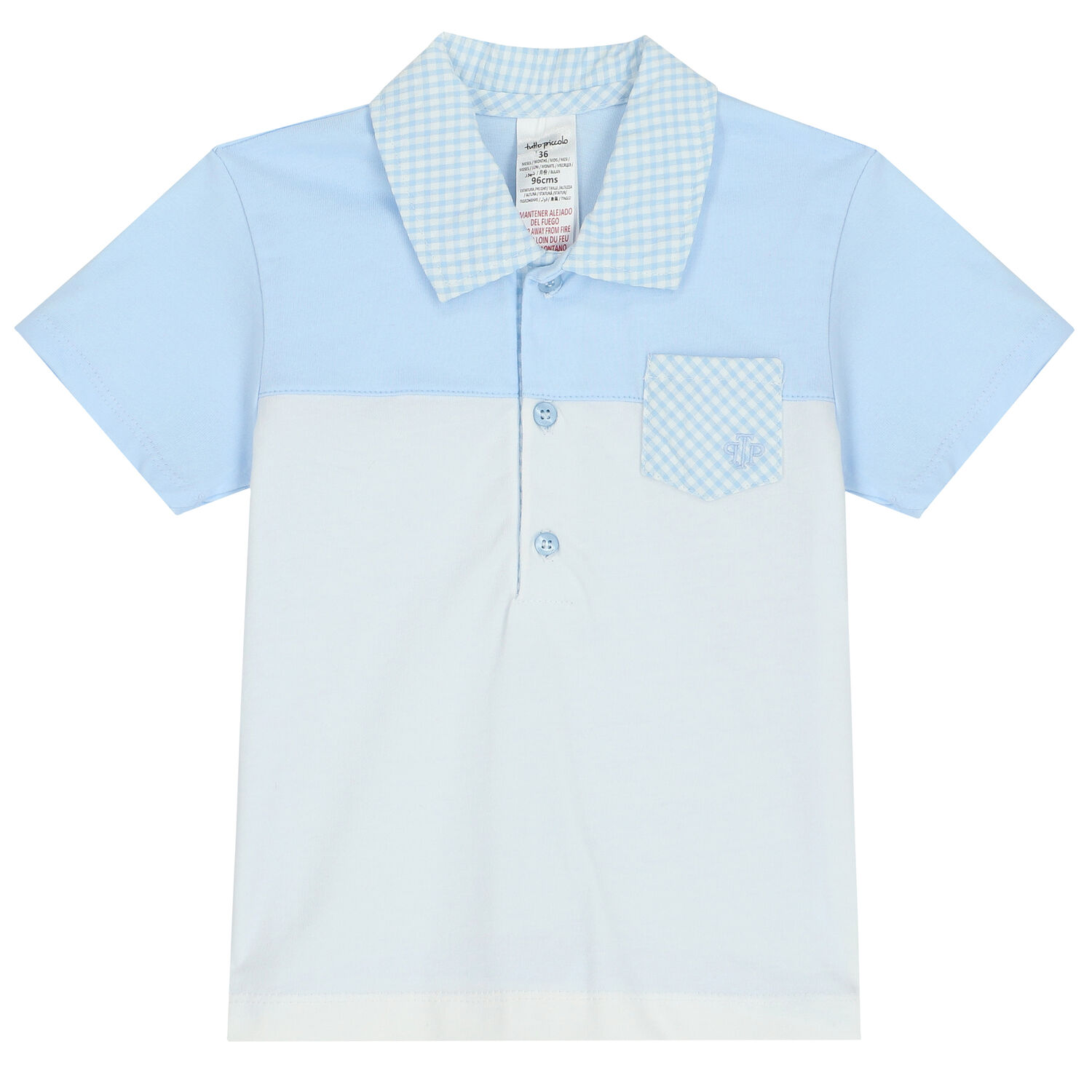 Younger Boys Blue & White Shorts Set, 1, hi-res