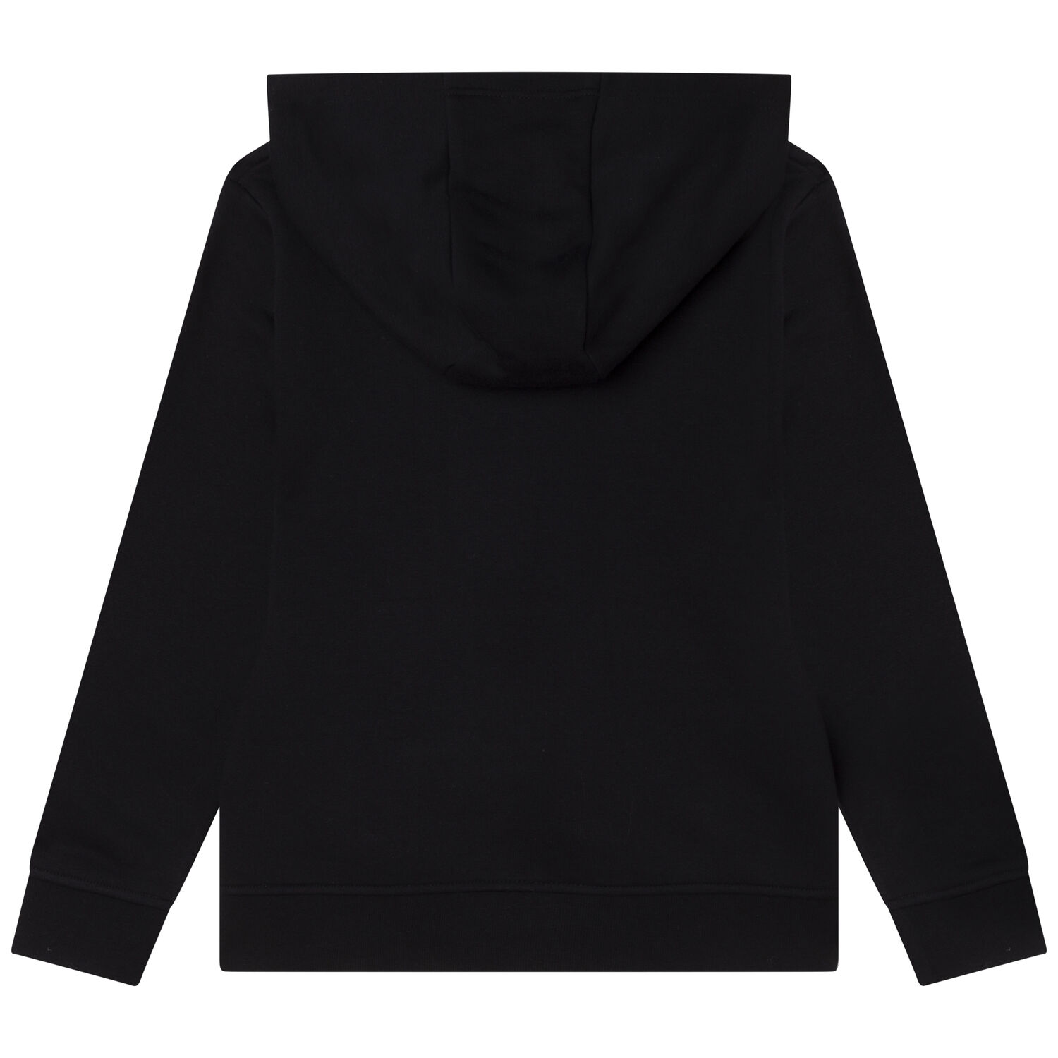 Boys Black Logo Hooded Top, 1, hi-res