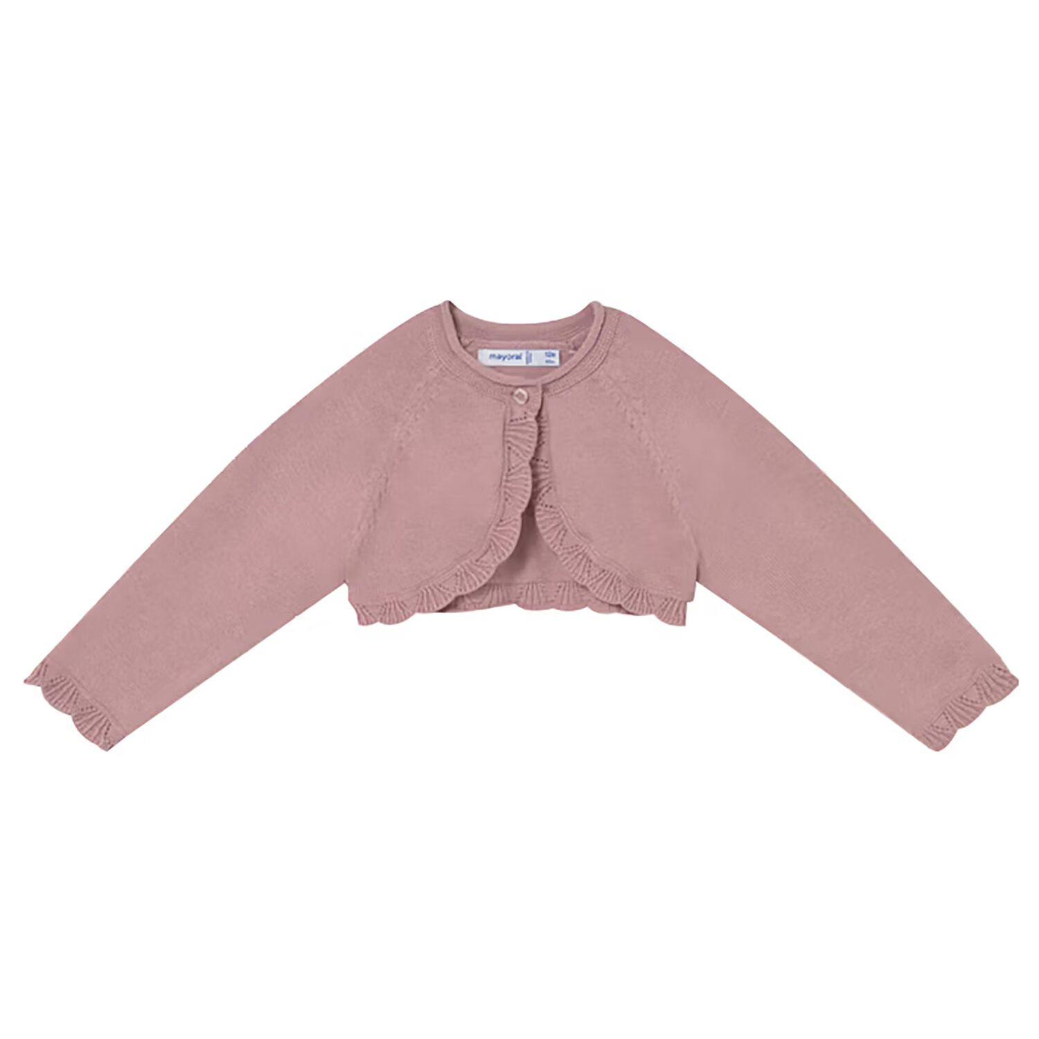 Younger Girls Pink Knitted Cardigan, 5, hi-res