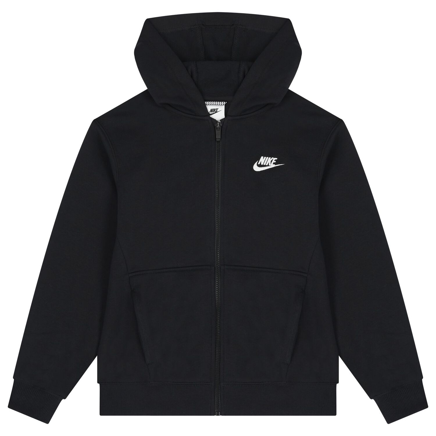 Black Tracksuit with Swoosh Logo, 1, hi-res