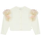 Girls Ivory Knitted Cardigan, 2, hi-res