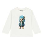 Younger Boys White Tiger Long Sleeve Top, 2, hi-res