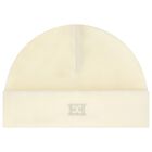 Baby Girls Ivory Logo Hat, 1, hi-res