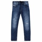 Boys Blue Denim Pants, 1, hi-res