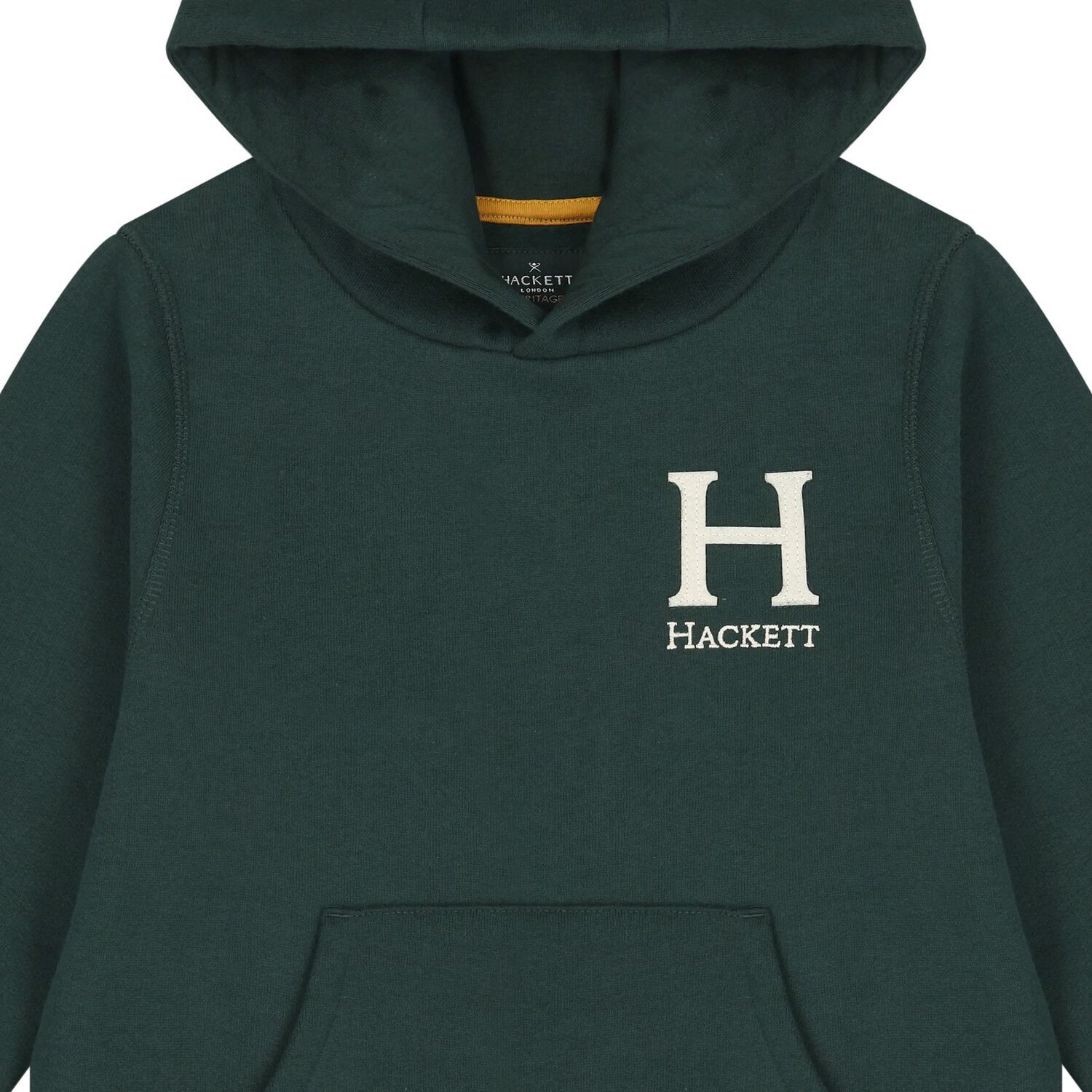 Boys Green Logo Hooded Top, 1, hi-res