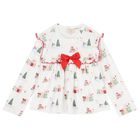 Girls Ivory Christmas Pyjamas, 1, hi-res