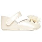Baby Girls Ivory Flower Pre Walker Shoes, 2, hi-res