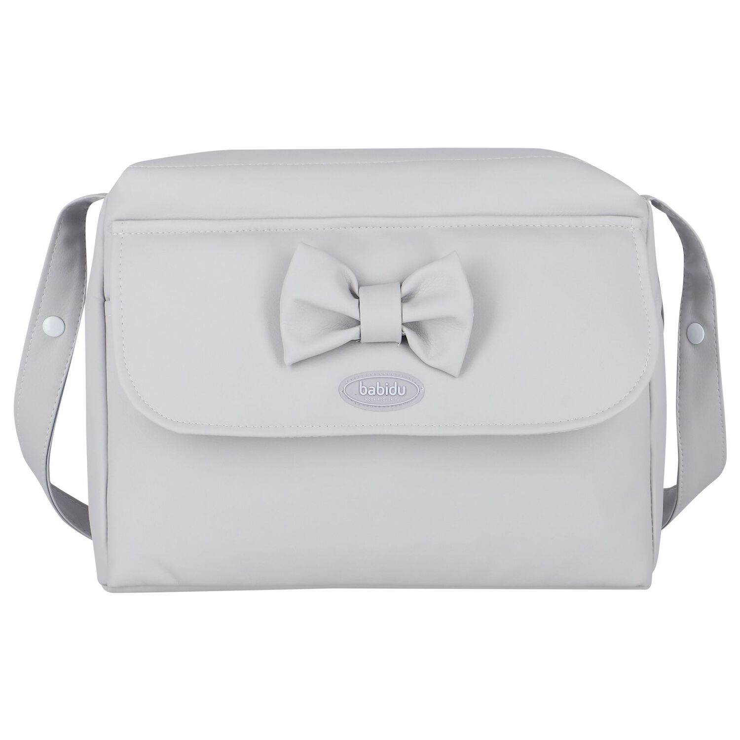 Grey Bow Baby Changing Bag, 2, hi-res