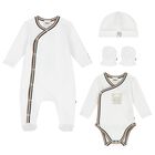 White Logo Babygrow Gift Set, 1, hi-res