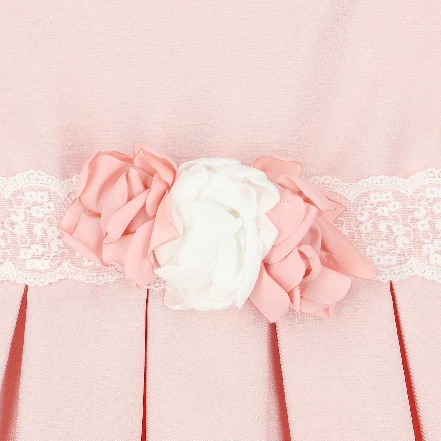 Younger Girls Pink Satin Dress, 1, hi-res