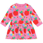 Younger Girls Pink Apple Dress, 1, hi-res