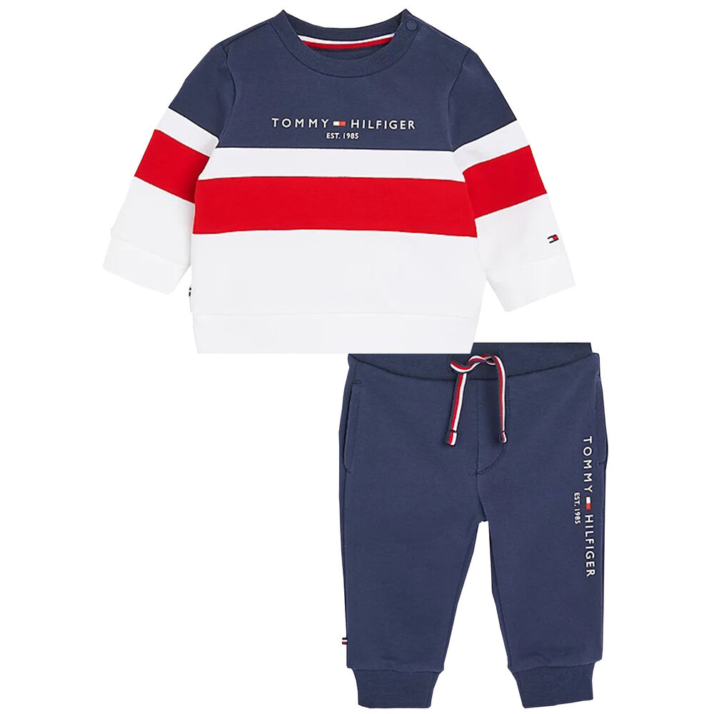 Tommy Hilfiger Baby Navy, White & Red Logo Tracksuit | Couture UK