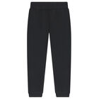 Girls Black Logo Joggers, 1, hi-res