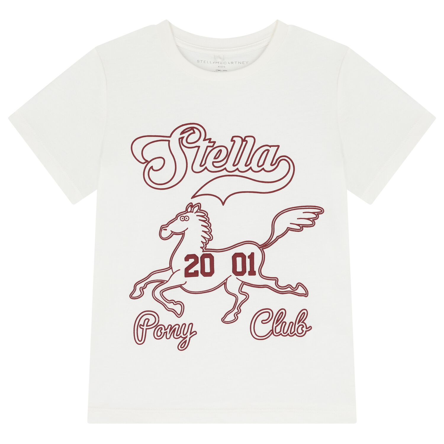 Girls Ivory Horse Logo T-Shirt, 1, hi-res