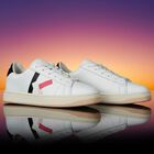 Girls White Leather Logo Trainers, 1, hi-res