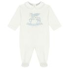 Baby Boys White & Blue Paisley Babygrow Gift Set, 1, hi-res