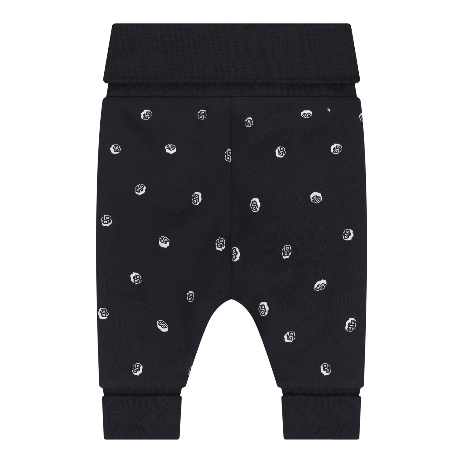 Baby Boys Black & White Logo Reversible Trousers Set, 1, hi-res