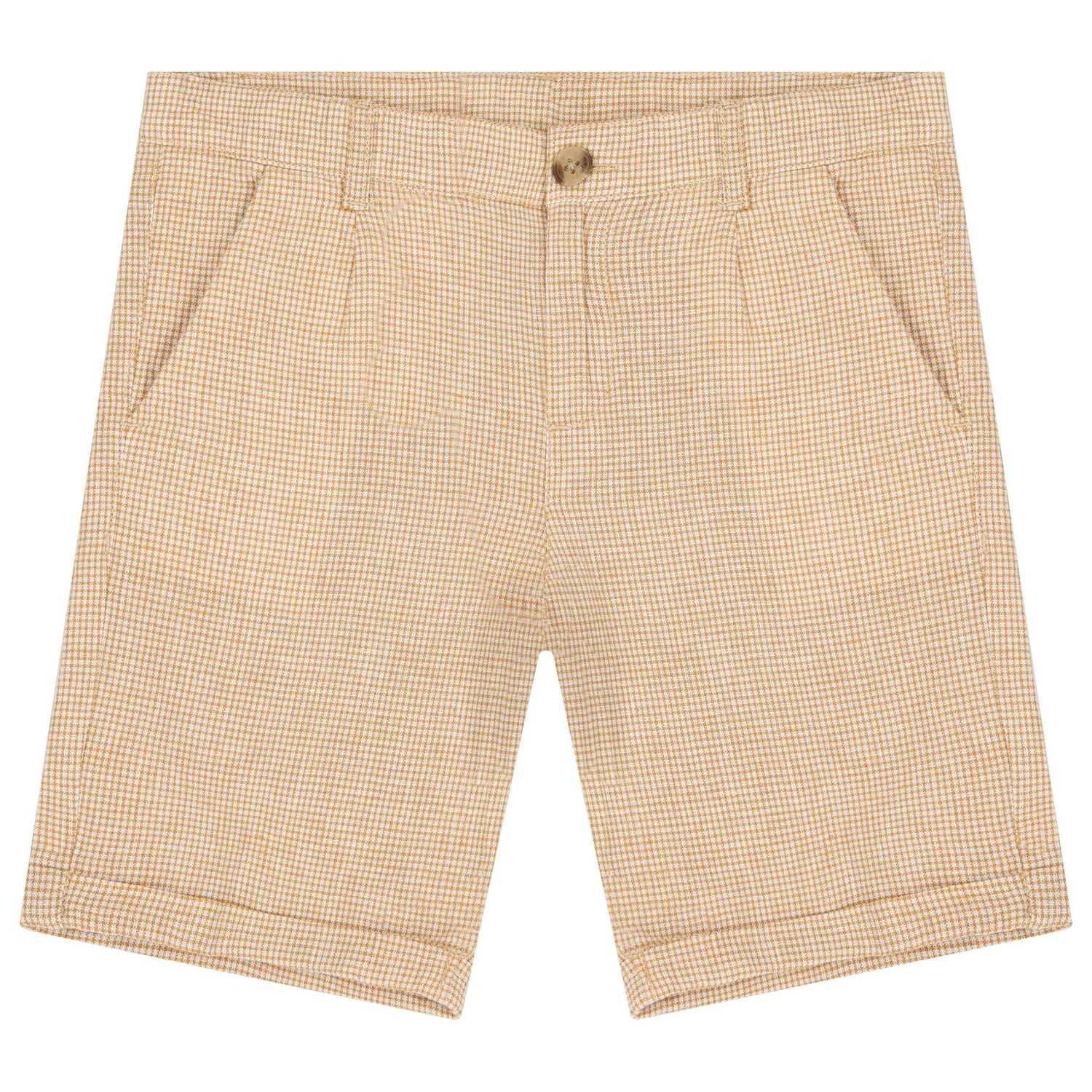 Boys White & Beige Shorts Set, 1, hi-res image number null