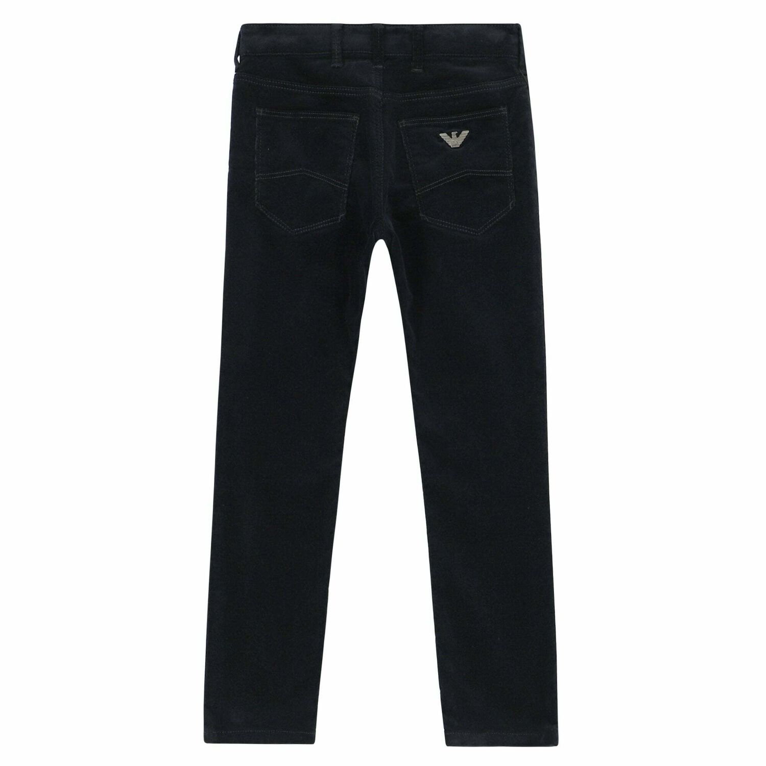 Boys Navy Blue Logo Jeans , 1, hi-res