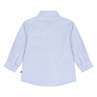 Younger Boys Blue & White Logo Shirt, 1, hi-res