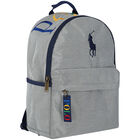 Boys Grey Logo Backpack, 2, hi-res
