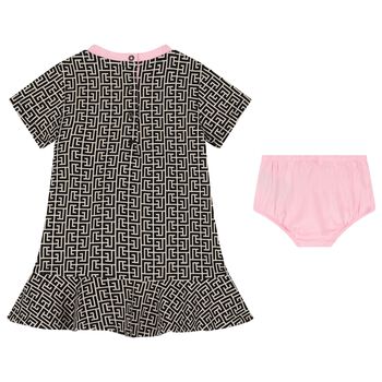 Younger Girls Monogram Print Dress
