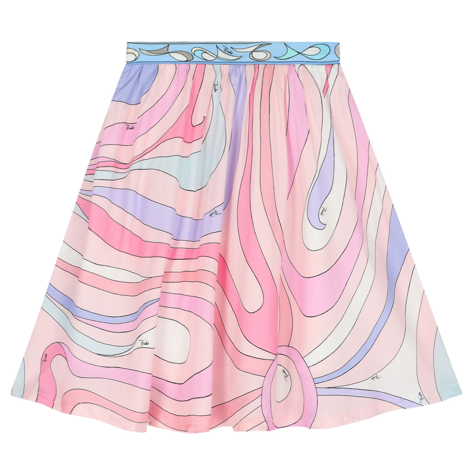 Girls Pink Abstract Skirt, 1, hi-res