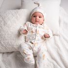 Baby Girls White Hearts Babygrow, 1, hi-res