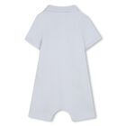 Baby Boys Blue Logo Romper, 2, hi-res