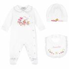 Baby Girls White Babygrow Set, 1, hi-res