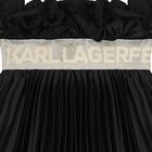 Girls Black Logo Ruffled Skirt, 1, hi-res