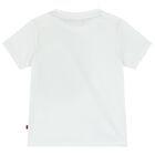 Younger Boys White Logo T-Shirt, 1, hi-res
