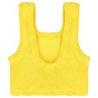 Girls Yellow & Bubblegum Pink Crinkle Bikini, 1, hi-res