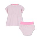Baby Girls Pink Logo Dress Set, 1, hi-res