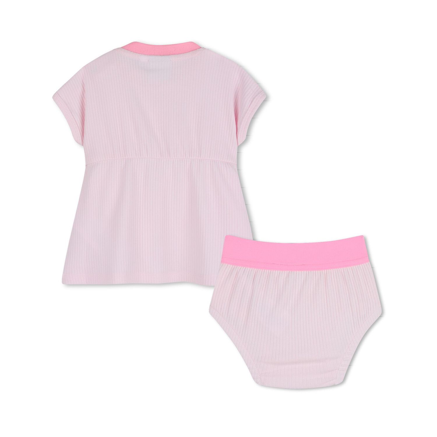 Baby Girls Pink Logo Dress Set, 1, hi-res