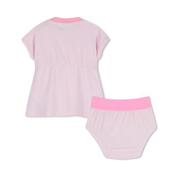 Baby Girls Pink Logo Dress Set