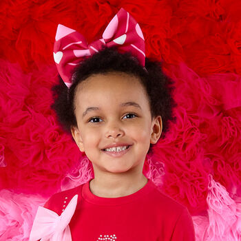 Girls Red & Pink Heart Headband