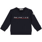 Younger Boys Navy Blue Logo Tracksuit, 1, hi-res