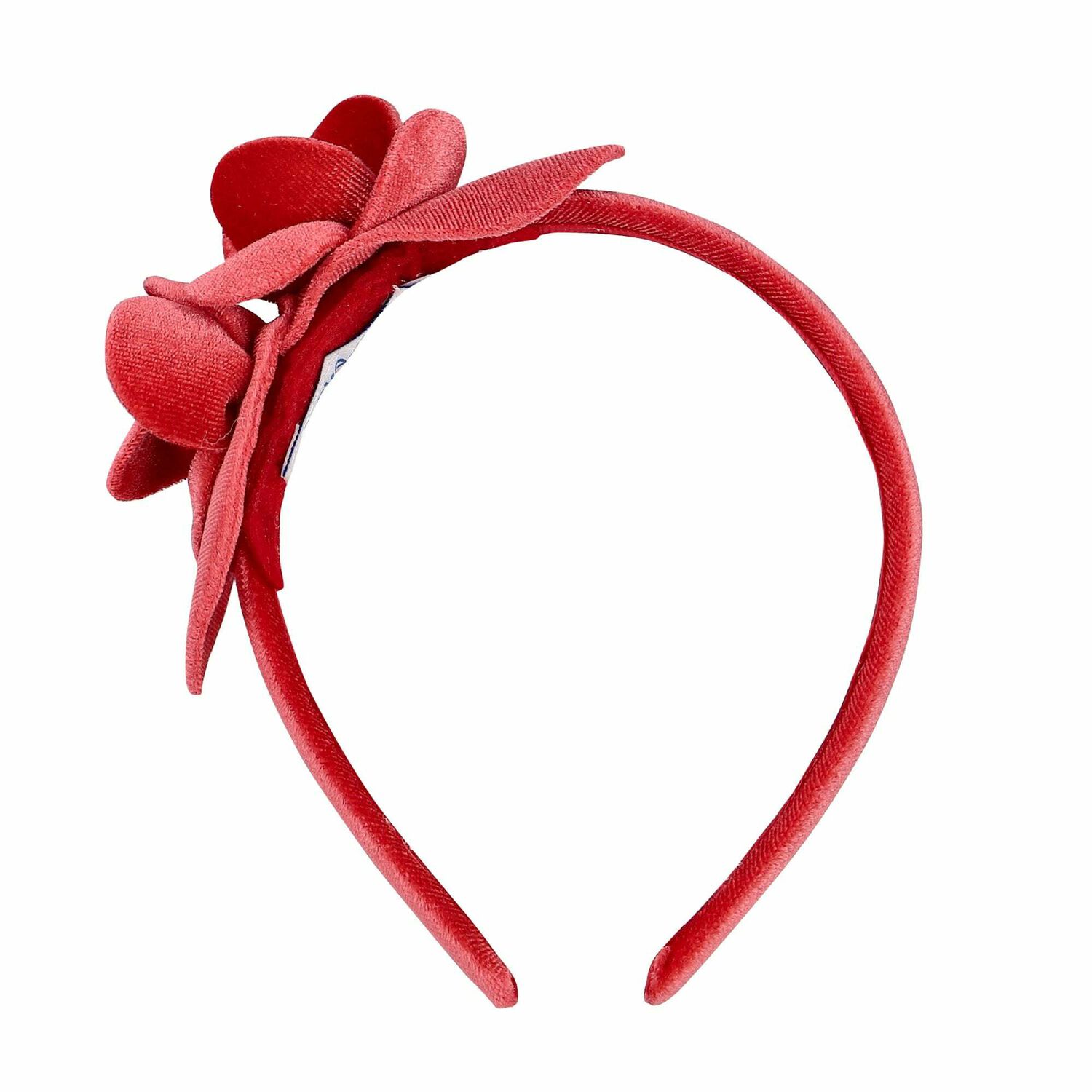 Girls Red Floral Headband, 1, hi-res