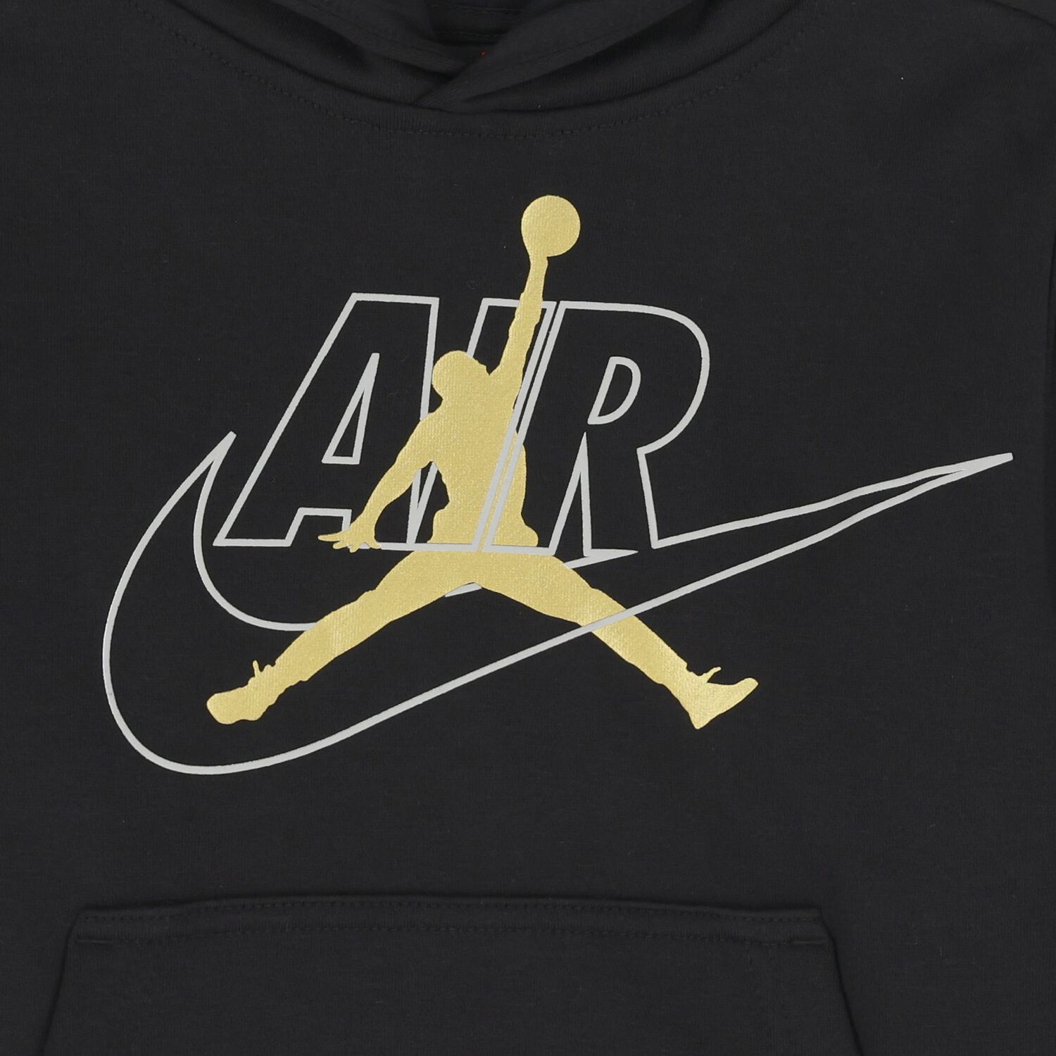 Boys Black Jordan Logo Hooded Top, 1, hi-res