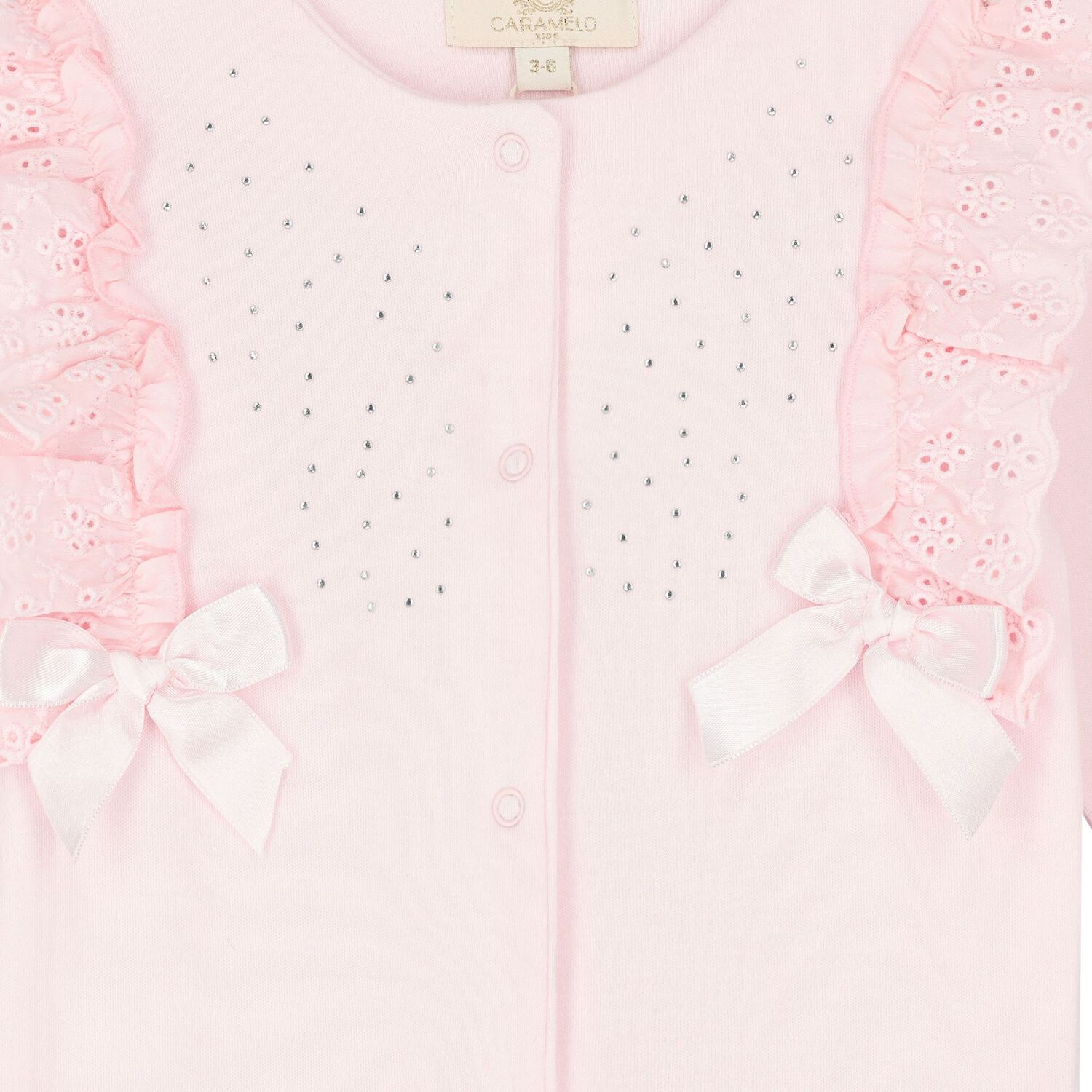 Girls Pink Embellished Babygrow, 2, hi-res image number null