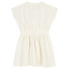 Girls Ivory Logo Dress, 1, hi-res
