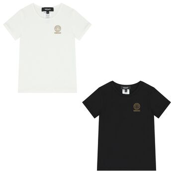 Boys Black & White Medusa T-Shirts ( 2-Pack )