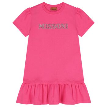 Girls Pink Logo Dress