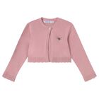 Younger Girls Pink Cardigan, 3, hi-res