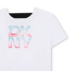 Girls White Logo T-Shirt, 1, hi-res