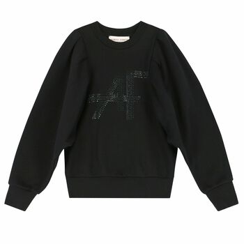 Girls Black Logo Sweatshirt