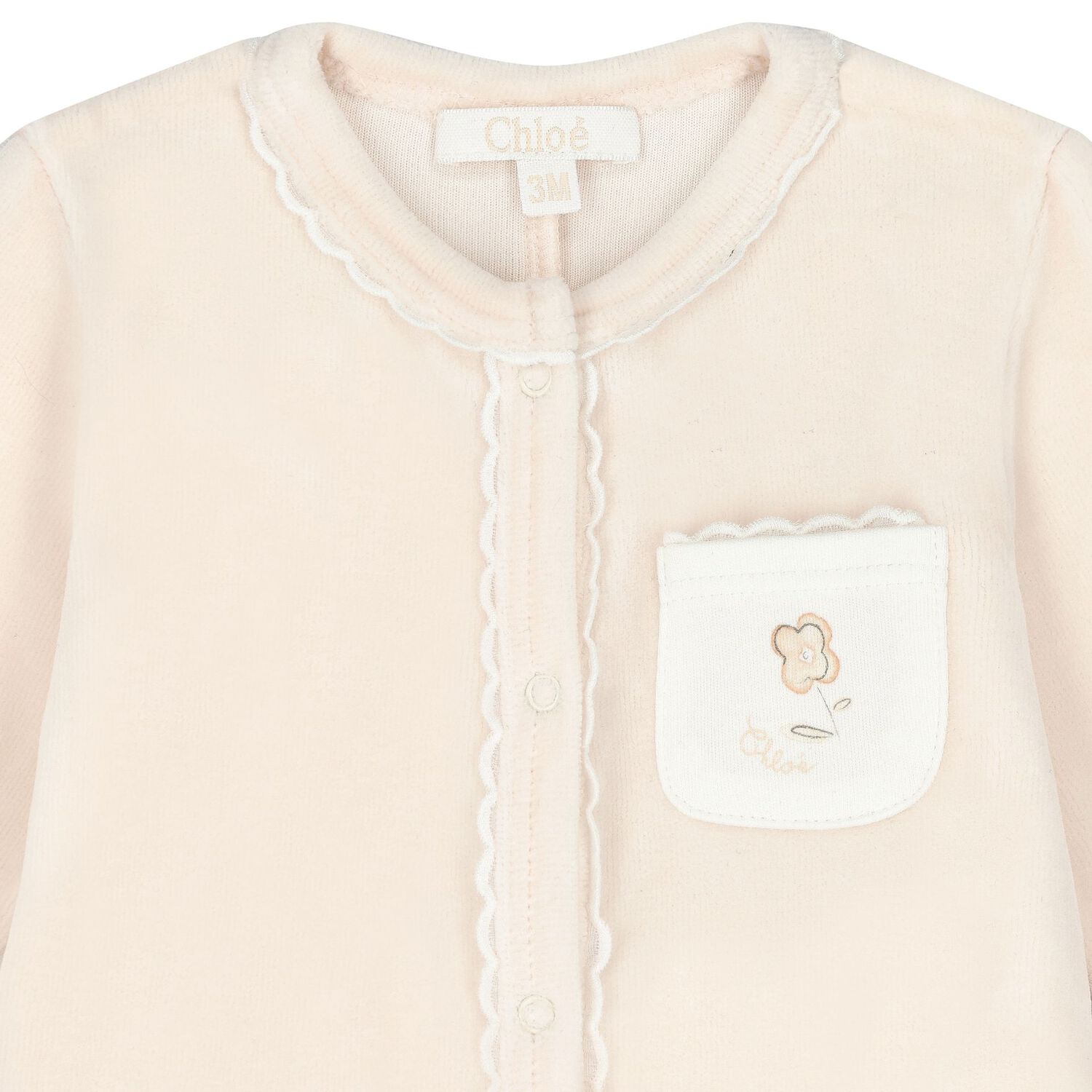 Baby Girls Ivory & Pink Babygrows Gift Set ( 2-Pack ), 1, hi-res